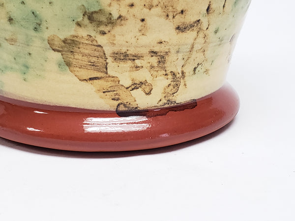 Americana Redware Pottery Vase by Jeff White Lebanon Pennsylvania, 1984 Signed