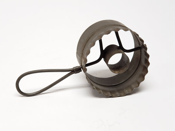 Antique Doughnut and Biscuit Cutter With Turn Handle