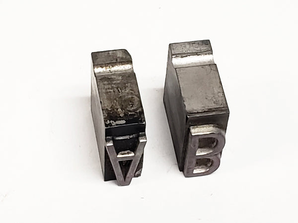 Metal Letterpress Stamps - Collection of 65 Letters, Numbers & Punctuations