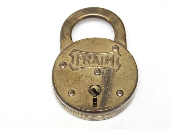 Vintage Brass Padlocks - F-S HDW Co., Fraim, Acme - Group of 3  No Keys c. 1920 - 1940's
