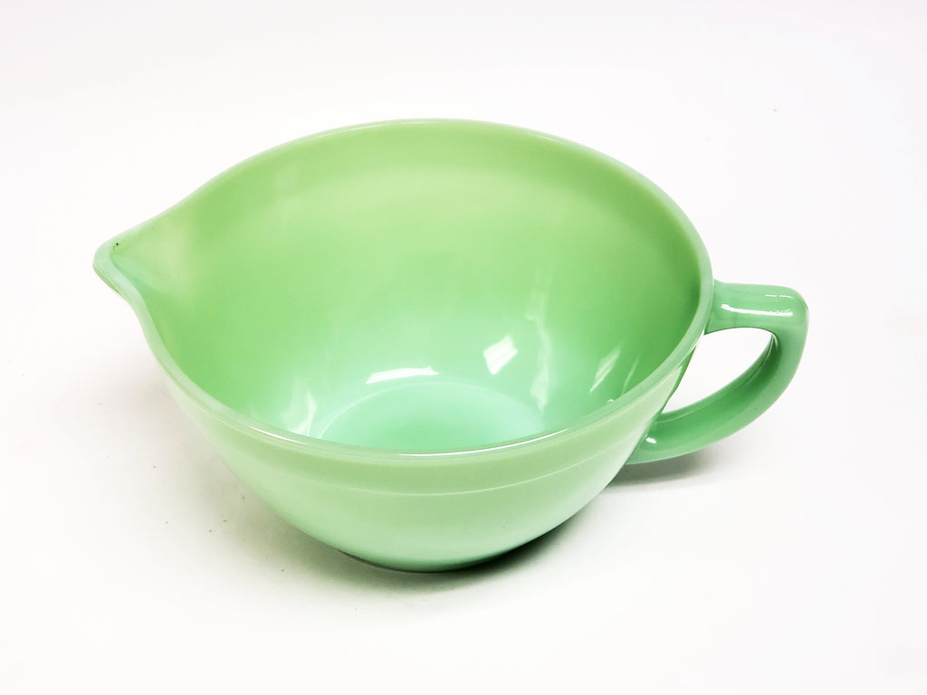 Vintage King Oven Ware Jadeite Mixing Bowl With Pour Spout and