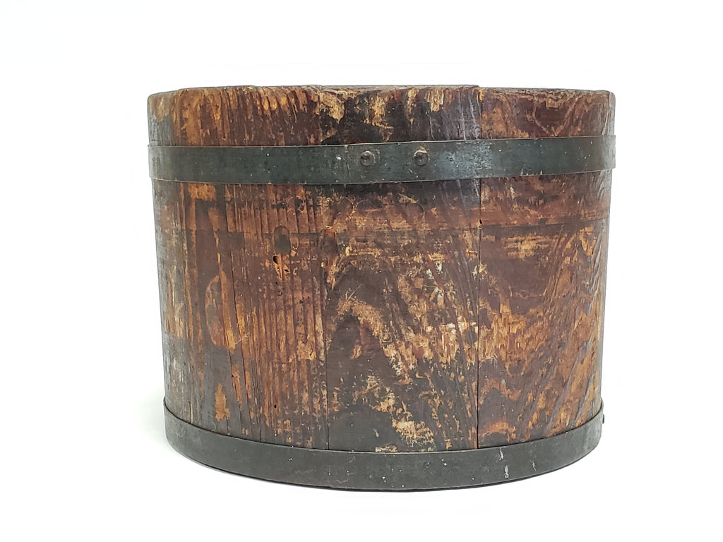 Primitive Wooden Dry Measure Bucket - Americana Farmhouse Accent