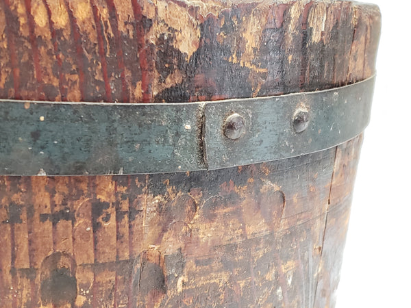 Primitive Wooden Dry Measure Bucket,  Americana Farmhouse Accent