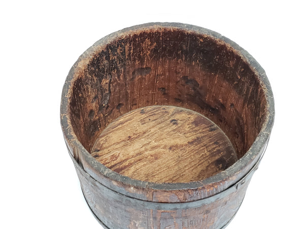 Primitive Wooden Dry Measure Bucket,  Americana Farmhouse Accent