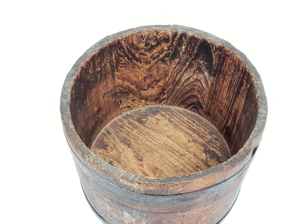 Primitive Wooden Dry Measure Bucket,  Americana Farmhouse Accent
