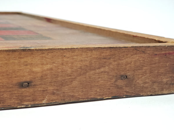 Vintage Handcrafted Wooden Folk Art Checkerboard