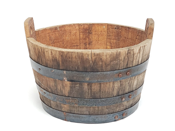 Original Antique Wooden Well Water Bucket - Over 9 pounds