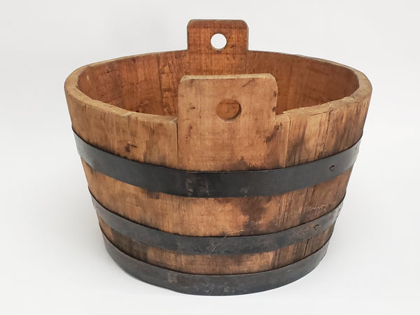Original Antique Wooden Well Water Bucket - Over 9 pounds