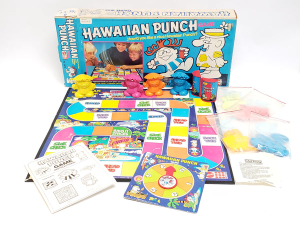 Vintage 1978 Mattel Hawaiian Punch Board Game Collectible, Complete w/ Original Instructions