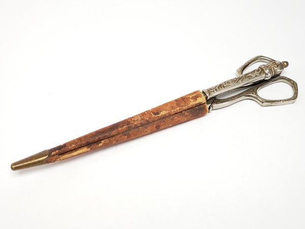 Decorative Letter Opener & Scissors Desk Set With Original Case