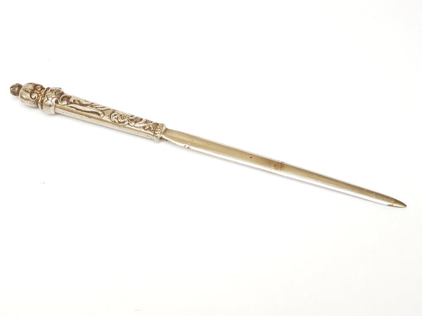 Decorative Letter Opener & Scissors Desk Set With Original Case