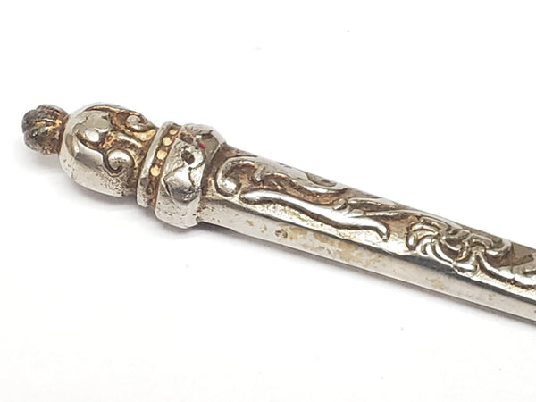 Decorative Letter Opener & Scissors Desk Set With Original Case