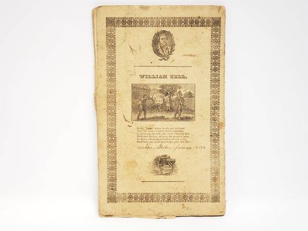 Antique Handwritten Calligraphy Ledger Record Book by John Becker – c. 1836-1862