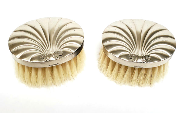 Sterling Silver Art Deco Baby Brush Set With Original Box ~ 1930's - 1940's