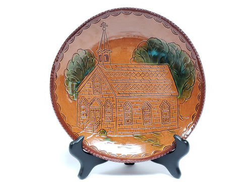 1990 Foltz Pottery Limited Edition Redware "Reinholds Station Trinity Chapel"