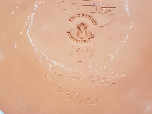 1990 Foltz Pottery Limited Edition Redware "Reinholds Station Trinity Chapel"