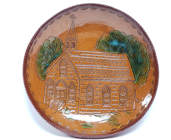 1990 Foltz Pottery Limited Edition Redware "Reinholds Station Trinity Chapel"