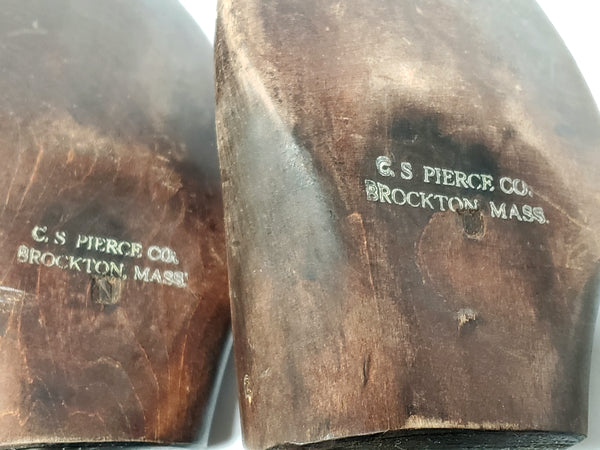 Vintage Wooden Shoe Lasts - Stamped CS Pierce Co Brockton, Mass