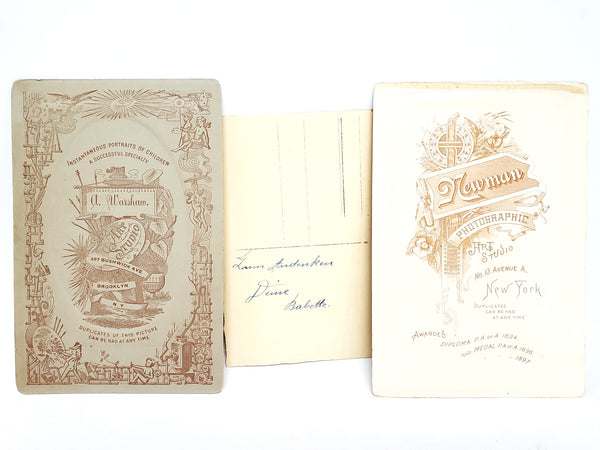 Antique Victorian Red Velvet Photo Album With Photo Cards