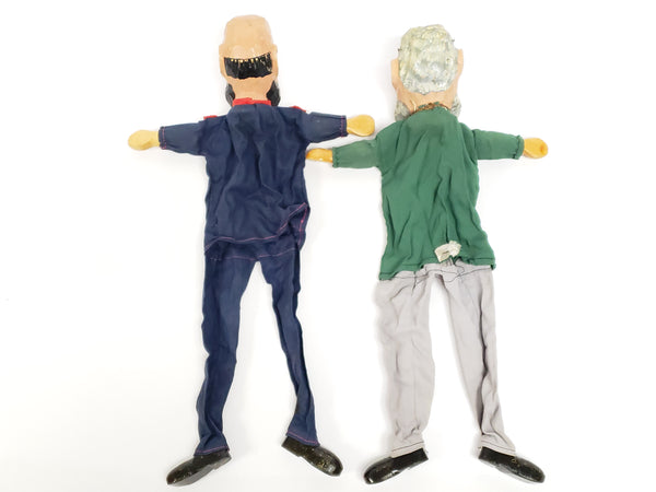 Early Carved Wooden German Puppets "Two Bearded German Men"