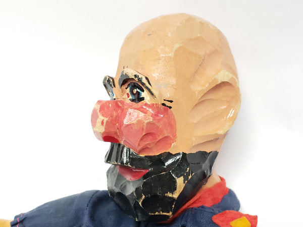 Early Carved Wooden German Puppets "Two Bearded German Men"