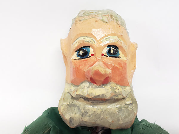 Early Carved Wooden German Puppets "Two Bearded German Men"