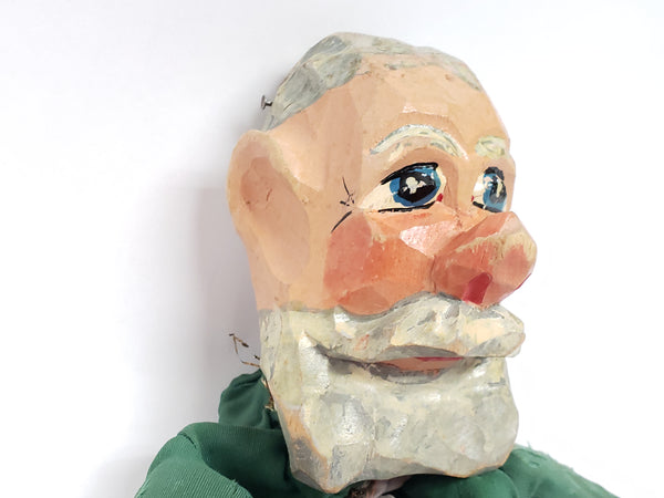 Early Carved Wooden German Puppets "Two Bearded German Men"