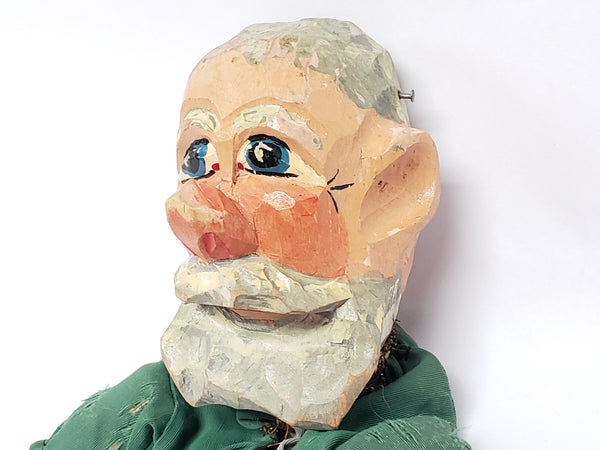 Early Carved Wooden German Puppets "Two Bearded German Men"