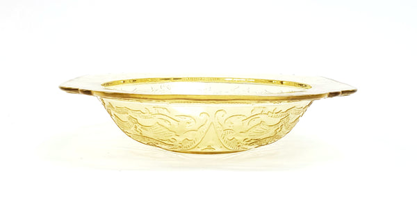 Madrid Amber Depression Glass Rimmed Soup Bowls Set of 8 by Federal Glass