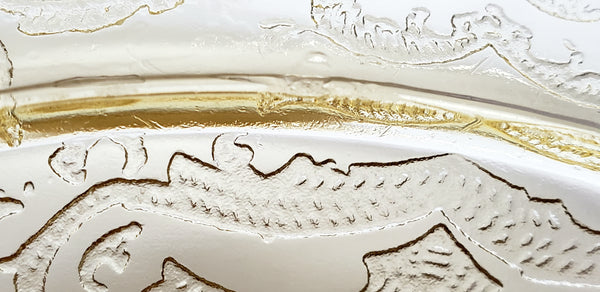 Madrid Amber Depression Glass Rimmed Soup Bowls Set of 8 by Federal Glass