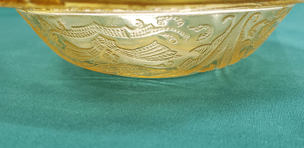 Madrid Amber Depression Glass Rimmed Soup Bowls Set of 8 by Federal Glass