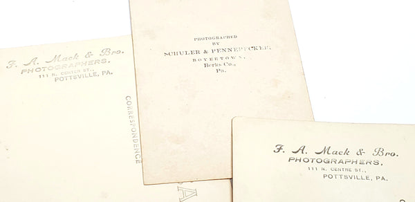 Antique Black & White Portrait Cabinet Cards, Cartes De Visite & Post Cards