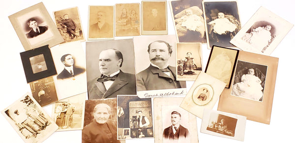 Vintage Black & White Portrait Photographs & Post Cards