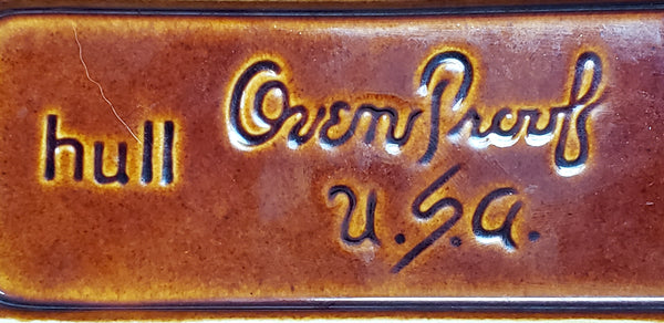 Hull "Brown Drip" Mirror Brown Butter Dish with Lid USA