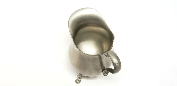 Vintage English Pewter Raised Footed 3 Piece Tea Set - Sheffield England by Leonard