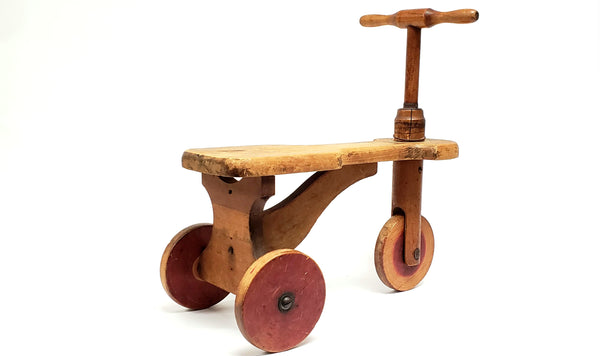 Antique Wooden Kiddie Kar Tricycle Collectible Patented 1916 - 1918 U.S.A.