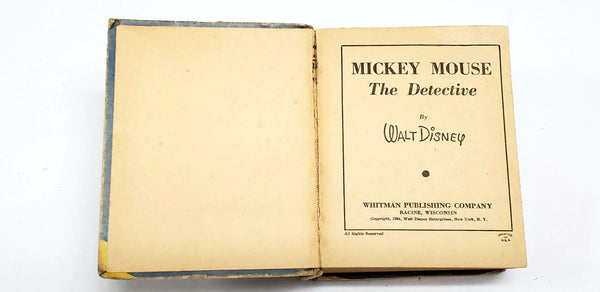 Mickey Mouse The Detective 1934 The Big Little Book Hardcover #1139