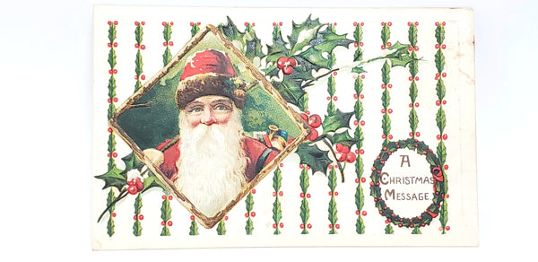 Antique Christmas Santa Claus Postcards Printed in Germany Early 1900s