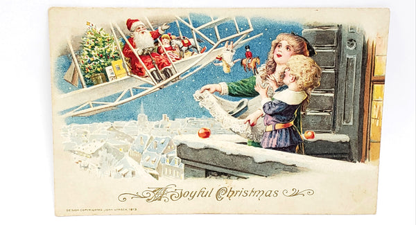 Antique Christmas Santa Claus Postcards Printed in Germany Early 1900s