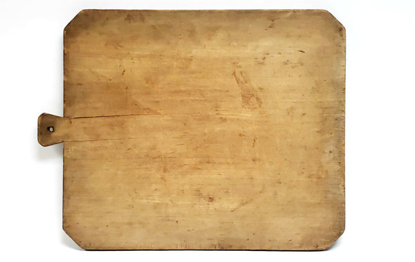 Antique Extra Large 5 Pound Farmhouse Dough Cutting Board w/ Handle