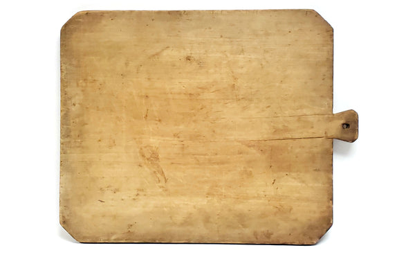 Antique Extra Large 5 Pound Farmhouse Dough Cutting Board w/ Handle