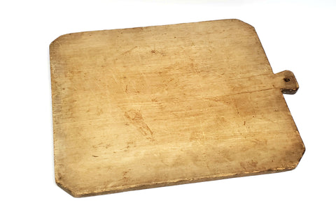 Antique Extra Large 5 Pound Farmhouse Cutting Dough Board w/ Handle