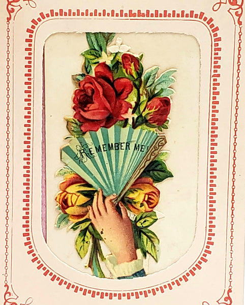 Victorian Era Embossed Paper Die-Cuts, Cut-Outs 7 Floral  c. Late 1800s