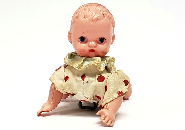 Vintage Mechanical Wind-up Crawling Baby Toy Collectible