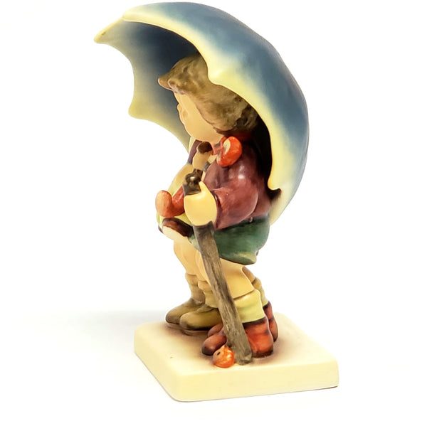Hummel Figurine "Stormy Weather" by Goebel Girl & Boy Under Umbrella TMK-8 Keepsake Gift