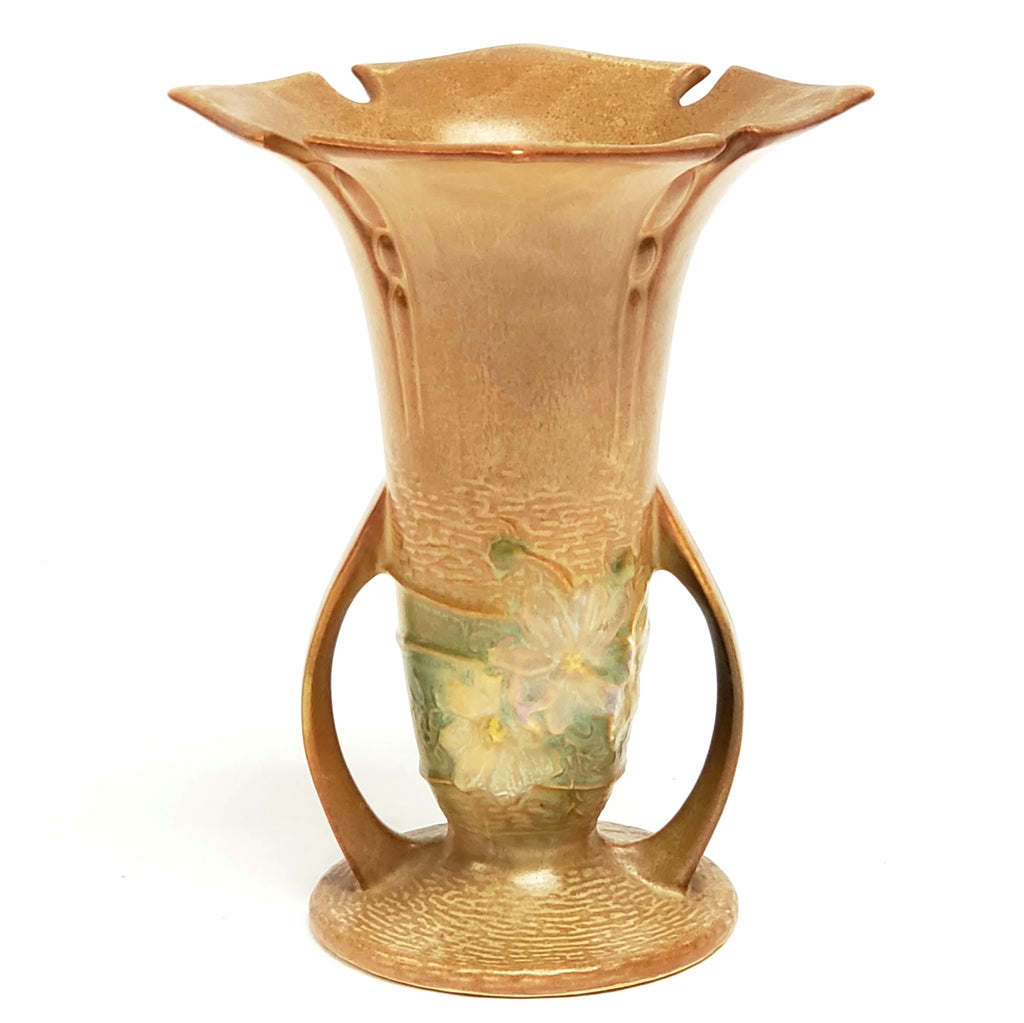Roseville Pottery Cosmos Tan Vase 949-7 ~ 1940