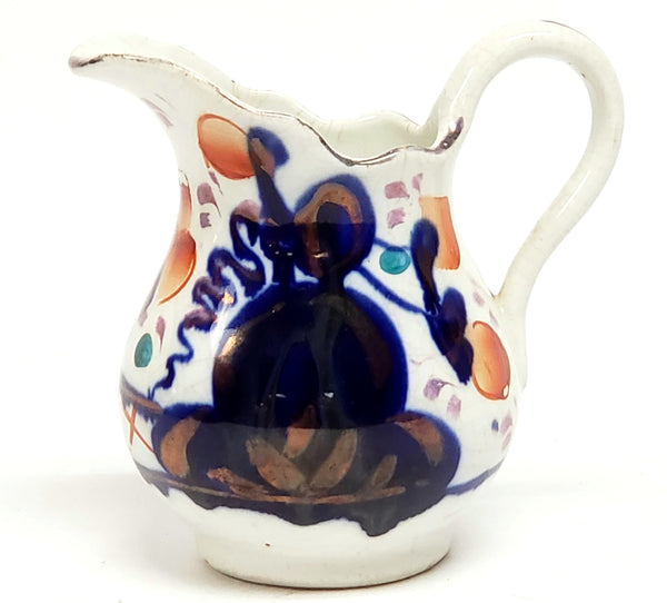 Antique Gaudy Welsh Hand-Painted Creamer "Oyster" Pattern C 1820-1860