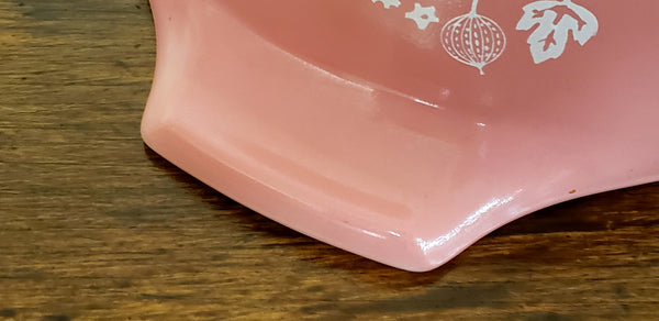 Vintage Pyrex "Gooseberry" Pink & White Cinderella Mixing Nesting Bowl Set of 3