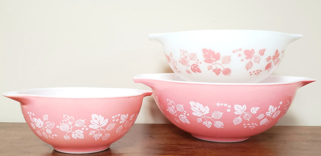 Vintage Pyrex Gooseberry Pink Pyrex Bowls Vintage Pyrex