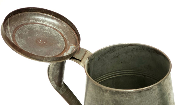 Antique Tin Coffee Pot With Soldered Seams, 1800's